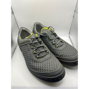 ECCO Golf Shoes Mens Size 40 Extra Wide Grey Neon Yellow‎ Spiked